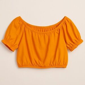 PrettyLittleThing Plus Size 12 Orange Cottage Crop Milkmaid Boho Festival Y2K